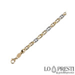 collana uomo oro massiccio pieno bicolore 18kt