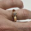 anello uomo solitario in oro giallo 18kt con zircone