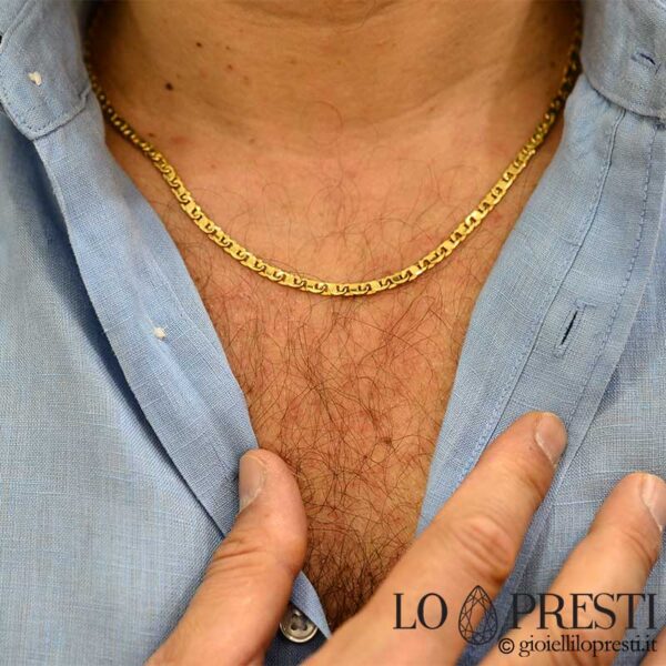 collana uomo donna in oro giallo 18kt per battesimo o semplicemente per riicordare un momento importante.