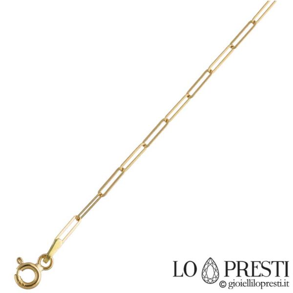 Collanina donna maglia fantasia catena in oro giallo 18kt