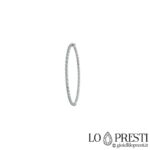 Bracciale rigido in oro bianco 18kt lavorazione diamantata,con apertura laterale