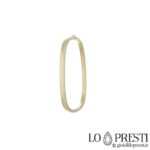 Bracciale rigido donna a canna quadra,lavorazione lucida in oro giallo 18kt