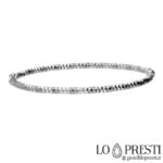 Bracciale rigido in oro bianco 18kt lavorazione martellata