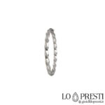 Bracciale rigido in oro bianco 18kt lavorazione trecciata,con apertura laterale