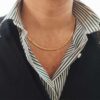 collana groumetta stretta oro giallo 18kt maglia piena