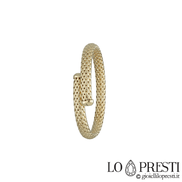 Bracciale donna rigido lavorazione lucida  e specchiata in oro giallo 18kt. Per compleanno, anniversario o semplicemente per ricordare un momento importante.