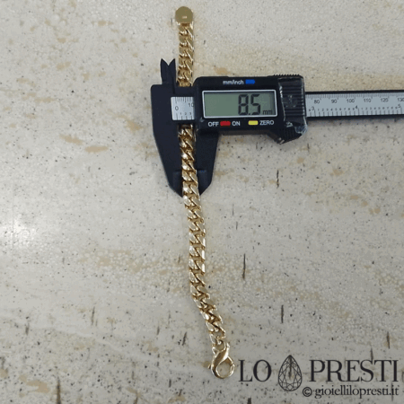 Bracciale uomo groumette in oro giallo 18 ktmaglia piena.Certificato di garanzia e confezione regalo.