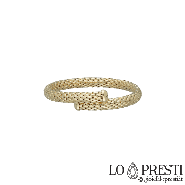 Bracciale donna rigido lavorazione lucida  e specchiata in oro giallo 18kt. Per compleanno, anniversario o semplicemente per ricordare un momento importante.