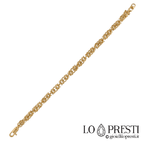 Bracciale donna maglia bizantina in oro giallo 18kt. Certificato di garanzia e confezione regalo.