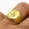 anello personalizzato con iniziali oro giallo 18kt uomo donna