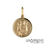 medaglia sacra san giuseppe oro giallo 18 kt