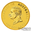 100 Dollari Canguro 2025 moneta d'oro coniata dalla Zecca australiana di Perth.