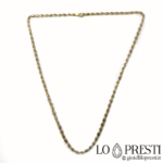 Collana in oro bianco e giallo 18 kt maglia piatta design moderno,il peso è riferito alla misura 50 cm ordinabile sia il bracciale che la collana in qualsiasi misura.Certificato di garanzia e confezione regalo.